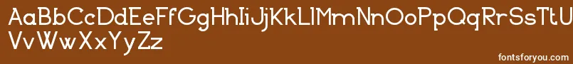 フォントBasicallySerifFreeVersion – 茶色の背景に白い文字