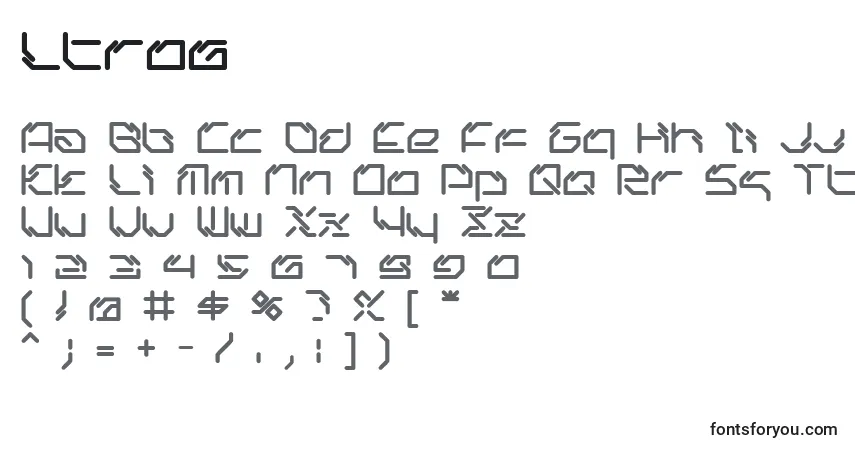 Шрифт Ltr06 – алфавит, цифры, специальные символы