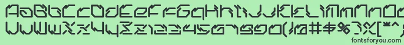 Ltr06 Font – Black Fonts on Green Background