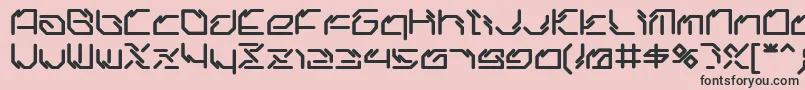 フォントLtr06 – ピンクの背景に黒い文字