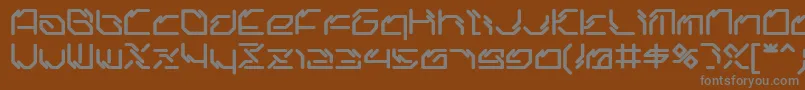 フォントLtr06 – 茶色の背景に灰色の文字