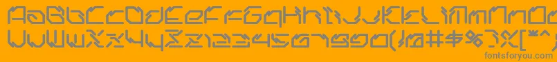 Ltr06-Schriftart – Graue Schriften auf orangefarbenem Hintergrund