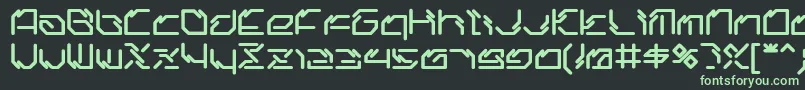 Ltr06 Font – Green Fonts on Black Background