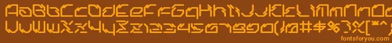 Ltr06 Font – Orange Fonts on Brown Background