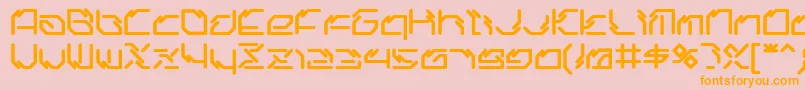 Ltr06 Font – Orange Fonts on Pink Background