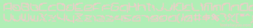 Ltr06-fontti – vaaleanpunaiset fontit vihreällä taustalla