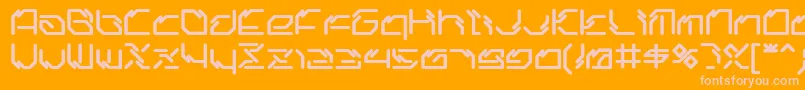 Ltr06 Font – Pink Fonts on Orange Background