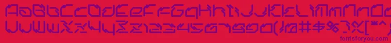 Ltr06 Font – Purple Fonts on Red Background