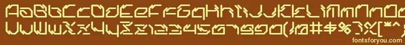 Ltr06 Font – Yellow Fonts on Brown Background