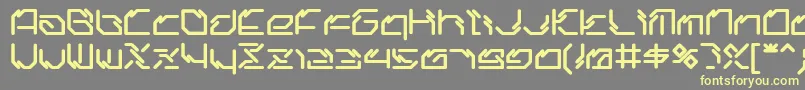 Ltr06 Font – Yellow Fonts on Gray Background