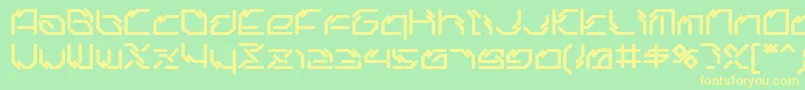 Ltr06 Font – Yellow Fonts on Green Background