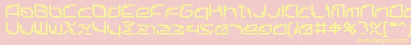 Ltr06 Font – Yellow Fonts on Pink Background