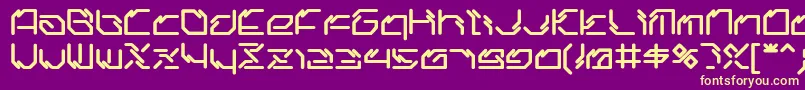 Ltr06 Font – Yellow Fonts on Purple Background