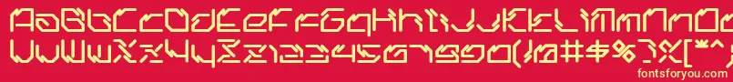 Шрифт Ltr06 – жёлтые шрифты на красном фоне