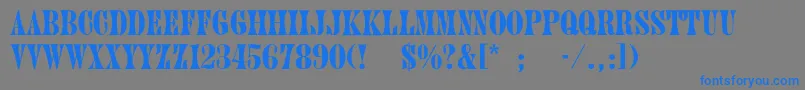 Treemain Font – Blue Fonts on Gray Background