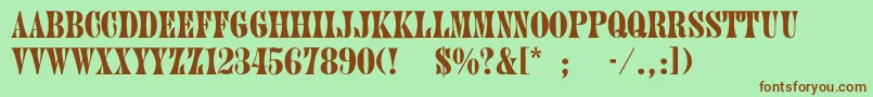 Treemain Font – Brown Fonts on Green Background