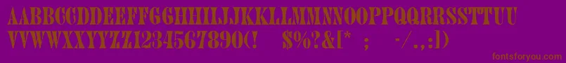 Treemain Font – Brown Fonts on Purple Background