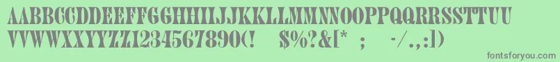 Treemain Font – Gray Fonts on Green Background