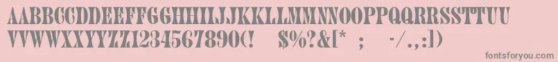 Treemain Font – Gray Fonts on Pink Background