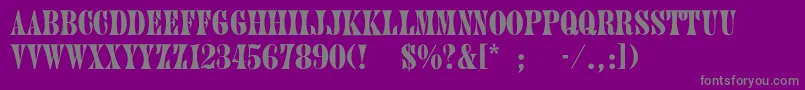 Treemain Font – Gray Fonts on Purple Background