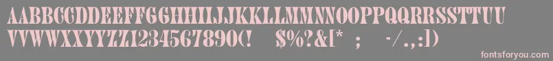 Treemain Font – Pink Fonts on Gray Background
