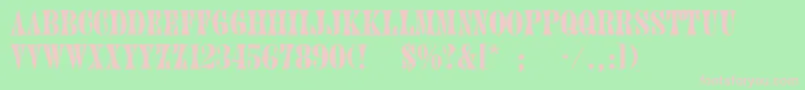 Treemain Font – Pink Fonts on Green Background