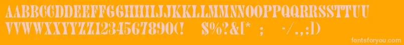 Treemain Font – Pink Fonts on Orange Background