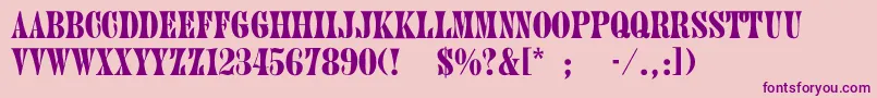 Treemain Font – Purple Fonts on Pink Background