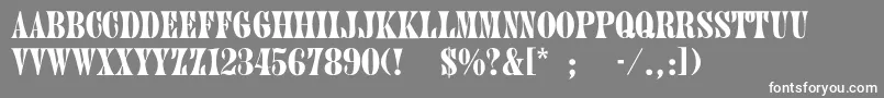 Treemain Font – White Fonts on Gray Background