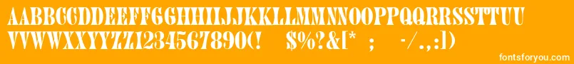 Treemain Font – White Fonts on Orange Background