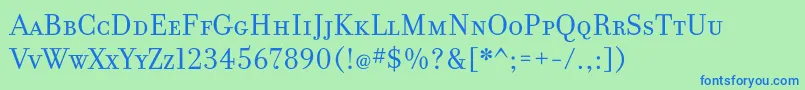 フォントFilosofiaCyrWebSmallCaps – 青い文字は緑の背景です。