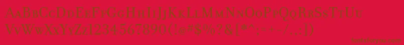 Police FilosofiaCyrWebSmallCaps – polices brunes sur fond rouge