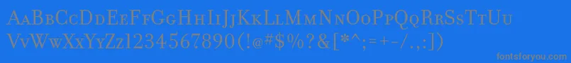 FilosofiaCyrWebSmallCaps Font – Gray Fonts on Blue Background