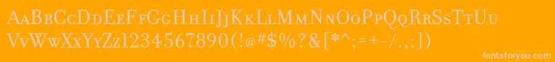 FilosofiaCyrWebSmallCaps Font – Pink Fonts on Orange Background