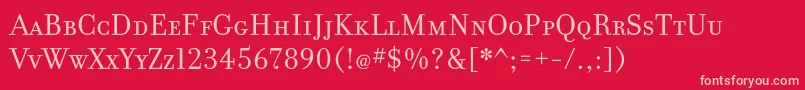 FilosofiaCyrWebSmallCaps Font – Pink Fonts on Red Background