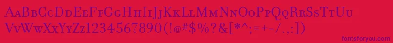 Шрифт FilosofiaCyrWebSmallCaps – фиолетовые шрифты на красном фоне
