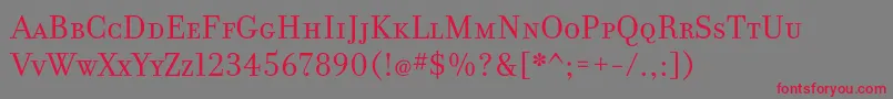 FilosofiaCyrWebSmallCaps Font – Red Fonts on Gray Background