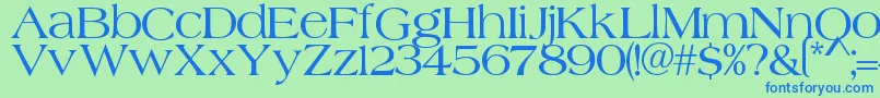 Merida Font – Blue Fonts on Green Background