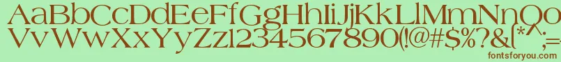 Merida Font – Brown Fonts on Green Background