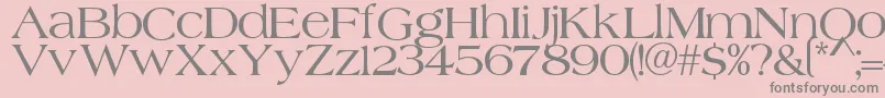 Merida Font – Gray Fonts on Pink Background