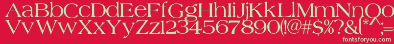 Merida Font – Green Fonts on Red Background