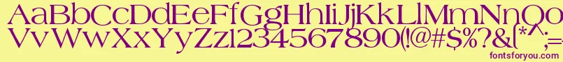 Merida Font – Purple Fonts on Yellow Background