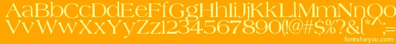 Merida Font – Yellow Fonts on Orange Background