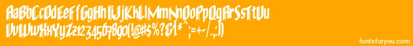 フォントOldec ffy – オレンジの背景に白い文字