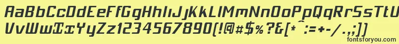 Mobicbi Font – Black Fonts on Yellow Background