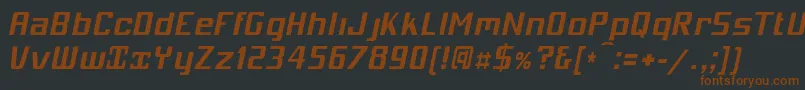 Mobicbi Font – Brown Fonts on Black Background
