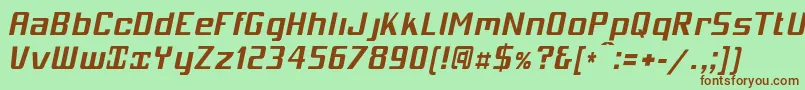 Mobicbi Font – Brown Fonts on Green Background