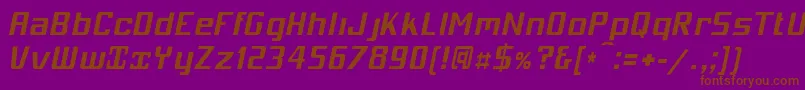 Mobicbi Font – Brown Fonts on Purple Background