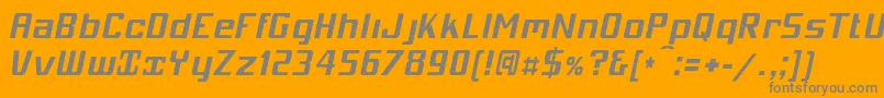 Mobicbi Font – Gray Fonts on Orange Background