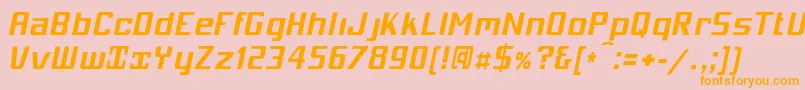 Mobicbi Font – Orange Fonts on Pink Background